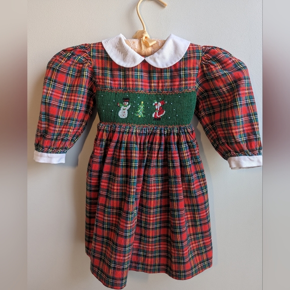 Adorable Smocked Holiday Dress Size 2T - Picture 2 of 5